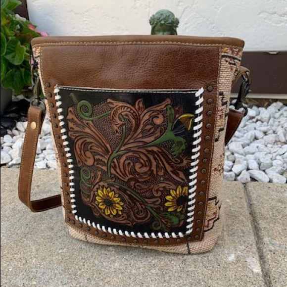 New Bohemian Floral Western Print Tote Bag Handbag - Picture 11 of 14